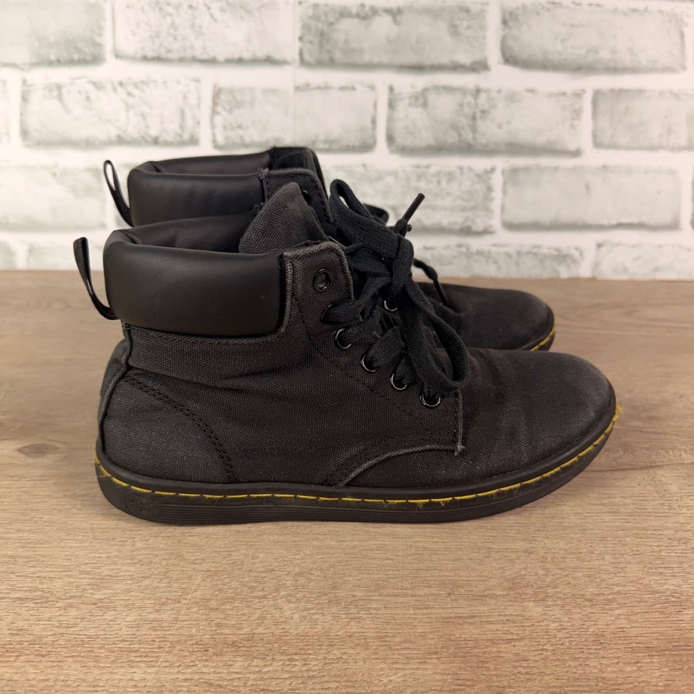 Dr. Martens Maely Ankle Boots Canvas Black Kids 6